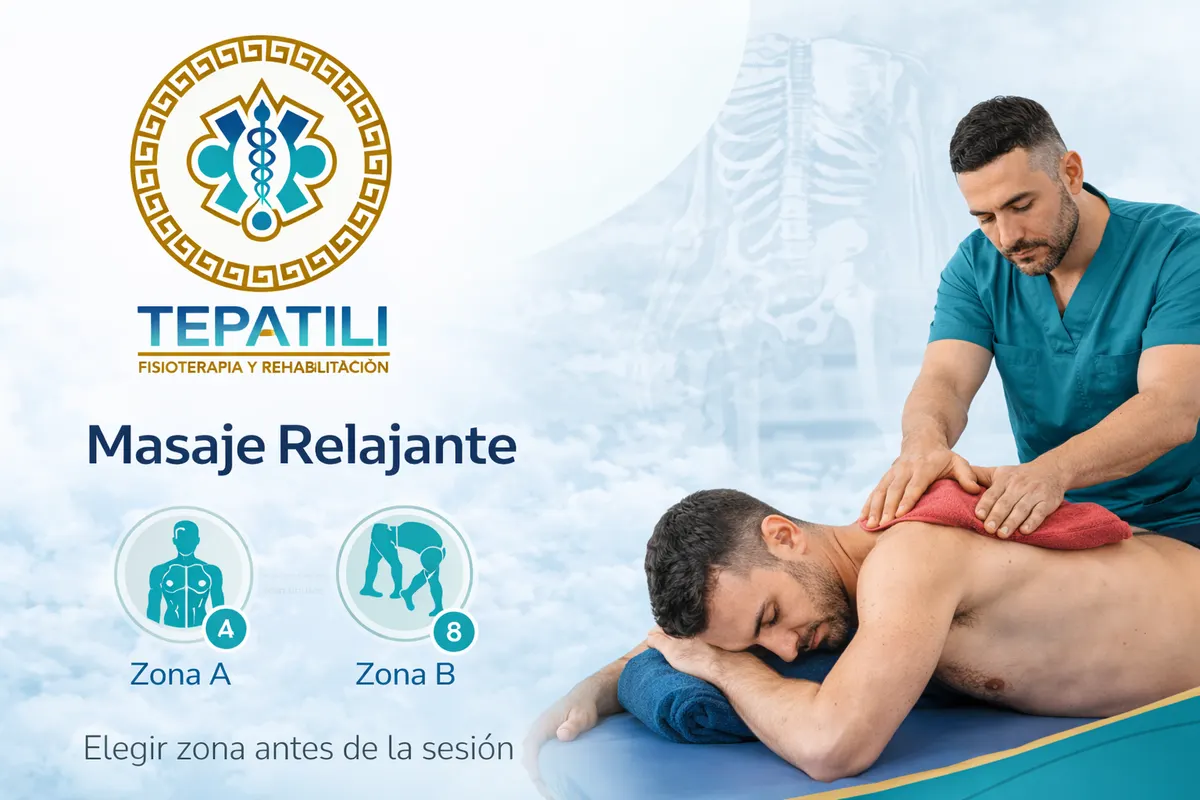 Masaje Relajante — descontracturante con masajeador o compresa caliente